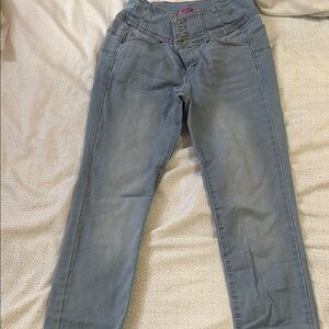 YMI High Rise Blue Jeans Straight Leg